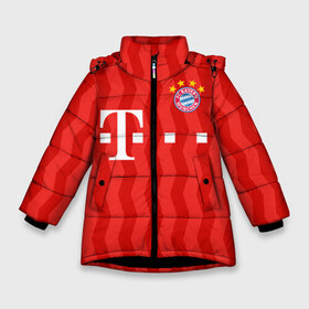 Зимняя куртка для девочек 3D с принтом FC Bayern Munchen униформа в Екатеринбурге, ткань верха — 100% полиэстер; подклад — 100% полиэстер, утеплитель — 100% полиэстер. | длина ниже бедра, удлиненная спинка, воротник стойка и отстегивающийся капюшон. Есть боковые карманы с листочкой на кнопках, утяжки по низу изделия и внутренний карман на молнии. 

Предусмотрены светоотражающий принт на спинке, радужный светоотражающий элемент на пуллере молнии и на резинке для утяжки. | bayern | bayern amateure | bayern munchen | champions league | fc bayern munchen | germany | munchen | бавария | германия | левандовски | лига чемпионов | мюнхен | рибери | роббен
