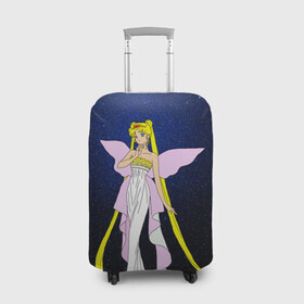 Чехол для чемодана 3D с принтом Принцесса Серенити в Екатеринбурге, 86% полиэфир, 14% спандекс | двустороннее нанесение принта, прорези для ручек и колес | bunny | luna | princess | sailormoon | serenity | stars | tsukino | usagi | wings | ангел | девушка | детские | звездная | звезды | королева | корона | космические | крылья | луна | любовь | малышка | радуга | сейлормун | токио | усаги