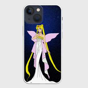 Чехол для iPhone 13 mini с принтом Принцесса Серенити в Екатеринбурге,  |  | bunny | luna | princess | sailormoon | serenity | stars | tsukino | usagi | wings | ангел | девушка | детские | звездная | звезды | королева | корона | космические | крылья | луна | любовь | малышка | радуга | сейлормун | токио | усаги