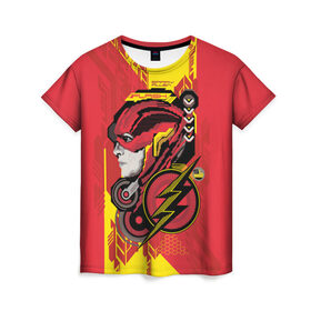 Женская футболка 3D с принтом The Flash в Екатеринбурге, 100% полиэфир ( синтетическое хлопкоподобное полотно) | прямой крой, круглый вырез горловины, длина до линии бедер | Тематика изображения на принте: flash | justice league movie | vdpartat | лига справедливости | супер герои | флеш