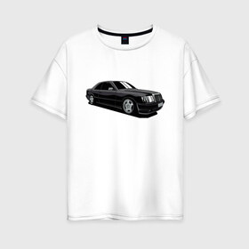 Женская футболка хлопок Oversize с принтом Mercedes C124 в Екатеринбурге, 100% хлопок | свободный крой, круглый ворот, спущенный рукав, длина до линии бедер
 | 124 кузов | a124 | amg | benz | brabus | c124 | drawing | fan | legend | legendary | luxury | mercedes | owner | s124 | tuned | w124 | амг | бамбус | брабус | владелец | кузов | легенда | легендарный | люксовая | люксовый | машина | мерс | м