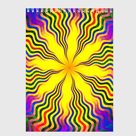 Скетчбук с принтом Волны Психоделика Абстракт в Екатеринбурге, 100% бумага
 | 48 листов, плотность листов — 100 г/м2, плотность картонной обложки — 250 г/м2. Листы скреплены сверху удобной пружинной спиралью | Тематика изображения на принте: abstract | abstraction | fractal | geometry | pattern | psy | абстрактный | абстракция | геометрия | краски | неоновый | психоделика | текстура