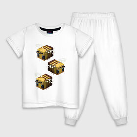 Детская пижама хлопок с принтом minecraft bee в Екатеринбурге, 100% хлопок |  брюки и футболка прямого кроя, без карманов, на брюках мягкая резинка на поясе и по низу штанин
 | Тематика изображения на принте: майнкрафт | пчела