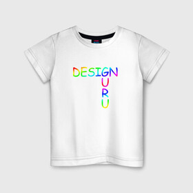 Детская футболка хлопок с принтом Design Guru в Екатеринбурге, 100% хлопок | круглый вырез горловины, полуприлегающий силуэт, длина до линии бедер | cmyk | design | designer | illustrator | photoshop | rgb | дезигнер | дизайн | дизанер | ргб