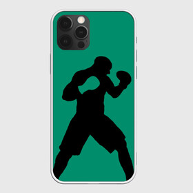 Чехол для iPhone 12 Pro Max с принтом Боксер в Екатеринбурге, Силикон |  | Тематика изображения на принте: ufc | бег | бокс | гантели | груша | кикбоксинг | ринг | спорт | удар | физкультура