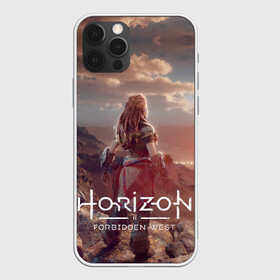 Чехол для iPhone 12 Pro с принтом Horizon Forbidden West в Екатеринбурге, силикон | область печати: задняя сторона чехла, без боковых панелей | aloy | guerrilla games | horizon forbidden west | hunt | zero dawn | горизонт | запретный запад | игры | нулевой рассвет | охота | элой