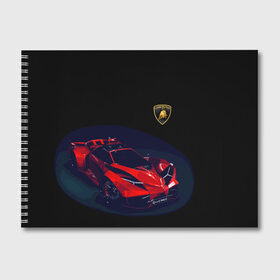Альбом для рисования с принтом Lamborghini Diverso в Екатеринбурге, 100% бумага
 | матовая бумага, плотность 200 мг. | bolide | car | italy | lamborghini | motorsport | power.prestige | автомобиль | автоспорт | болид | италия | ламборгини | мощь | престиж