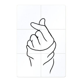 Магнитный плакат 2Х3 с принтом Жест любви в Екатеринбурге, Полимерный материал с магнитным слоем | 6 деталей размером 9*9 см | Тематика изображения на принте: арт | два пальца | жест | жест любви | знак | знак любви | кулак | любовь | палец | пальцы | рисунок | сердце