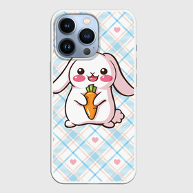 Чехол для iPhone 13 Pro с принтом Милый зайка в Екатеринбурге,  |  | Тематика изображения на принте: веган | вегетарианец | животное | зайцы | зайчик | зайчонок | заяц | кролик | кроль | крольчонок | овощи | пушистик