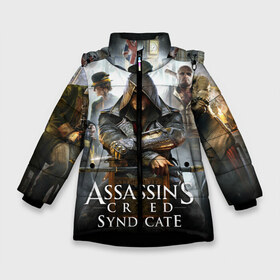 Зимняя куртка для девочек 3D с принтом Assassin’s Creed в Екатеринбурге, ткань верха — 100% полиэстер; подклад — 100% полиэстер, утеплитель — 100% полиэстер. | длина ниже бедра, удлиненная спинка, воротник стойка и отстегивающийся капюшон. Есть боковые карманы с листочкой на кнопках, утяжки по низу изделия и внутренний карман на молнии. 

Предусмотрены светоотражающий принт на спинке, радужный светоотражающий элемент на пуллере молнии и на резинке для утяжки. | asasins | slayer | асасин | ассасин крид | ассассин | тамплиеры