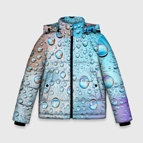 Зимняя куртка для мальчиков 3D с принтом Капли голубой роса стекло вода в Екатеринбурге, ткань верха — 100% полиэстер; подклад — 100% полиэстер, утеплитель — 100% полиэстер | длина ниже бедра, удлиненная спинка, воротник стойка и отстегивающийся капюшон. Есть боковые карманы с листочкой на кнопках, утяжки по низу изделия и внутренний карман на молнии. 

Предусмотрены светоотражающий принт на спинке, радужный светоотражающий элемент на пуллере молнии и на резинке для утяжки | Тематика изображения на принте: вода | градиент | для всех | дождь | капли | летний | на каждый день | обычный | окно | поверхность | повседневный | размытость | роса | стекло