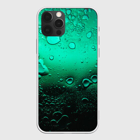 Чехол для iPhone 12 Pro с принтом Зеленые капли клетки в Екатеринбурге, силикон | область печати: задняя сторона чехла, без боковых панелей | биология | вода | градиент | для всех | дождь | капли | клетки | летний | на каждый день | обычный | окно | поверхность | повседневный | размытость | роса | стекло