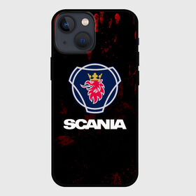 Чехол для iPhone 13 mini с принтом Scania в Екатеринбурге,  |  | Тематика изображения на принте: scania | автобус | грузовик | дальнобой | дальнобойщик | лев | скания | фура | шведское авто