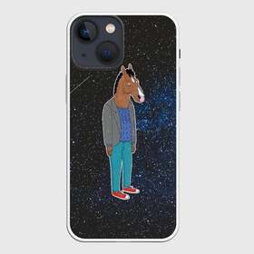 Чехол для iPhone 13 mini с принтом galaxy BoJack в Екатеринбурге,  |  | Тематика изображения на принте: horseman | абстракция | аниме | артхаус | боджек | галактика | звёзды | конь боджек | космос | эстетика