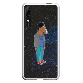 Чехол для Honor P Smart Z с принтом galaxy BoJack в Екатеринбурге, Силикон | Область печати: задняя сторона чехла, без боковых панелей | Тематика изображения на принте: horseman | абстракция | аниме | артхаус | боджек | галактика | звёзды | конь боджек | космос | эстетика