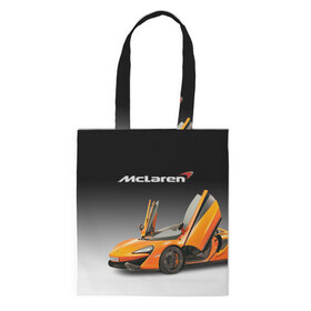 Шоппер 3D с принтом McLaren в Екатеринбурге, 100% полиэстер | Плотность: 200 г/м2; Размер: 34×35 см; Высота лямок: 30 см | bolide | car | mclaren | motorsport | power | prestige | автомобиль | автоспорт | болид | мощь | престиж
