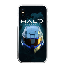 Чехол для iPhone XS Max матовый с принтом Halo Infinite в Екатеринбурге, Силикон | Область печати: задняя сторона чехла, без боковых панелей | fp | halo | halo infinite | master chief | microsoft | skull | игра | мастер чиф | сияние | спартанец 117 | череп | шутер