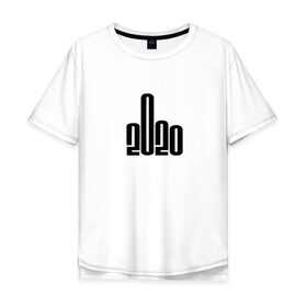 Мужская футболка хлопок Oversize с принтом 2020 Covid-ный год в Екатеринбурге, 100% хлопок | свободный крой, круглый ворот, “спинка” длиннее передней части | 2020 год | коронавирус