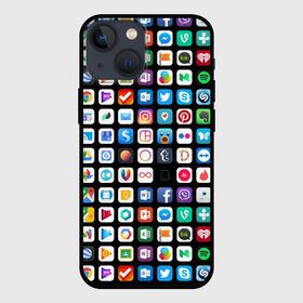 Чехол для iPhone 13 mini с принтом Iphone and Apps Icons в Екатеринбурге,  |  | android | apk | apps | icon | iphone | iphone and apps icons | social | айфон | андроид | значок | приложение