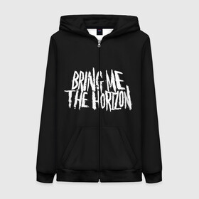 Женская толстовка 3D на молнии с принтом Bring Me The Horizon в Екатеринбурге, 100% полиэстер | длина до линии бедра, манжеты и пояс оформлены мягкой тканевой резинкой, двухслойный капюшон со шнурком для регулировки, спереди молния, по бокам два кармана | bmth | bring me | bring me the horizon | bring me the horizont | doomed | hardcore | rock | бринг ми | бринг ми зе | бринг ми зе хоризон | музыка | рок