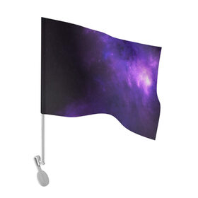 Флаг для автомобиля с принтом Фиолетовая звезда в Екатеринбурге, 100% полиэстер | Размер: 30*21 см | арт | звезда | звёзды | карлик | космос | облако | синий | сияние | темный | фиолетовый | черный | яркая | яркие цвета