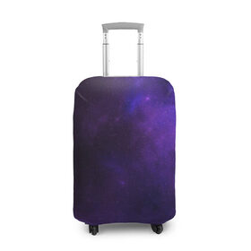 Чехол для чемодана 3D с принтом Фиолетовая звезда в Екатеринбурге, 86% полиэфир, 14% спандекс | двустороннее нанесение принта, прорези для ручек и колес | арт | звезда | звёзды | карлик | космос | облако | синий | сияние | темный | фиолетовый | черный | яркая | яркие цвета