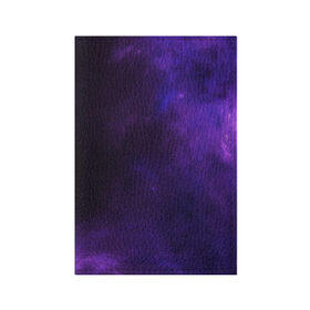 Обложка для паспорта матовая кожа с принтом Фиолетовая звезда в Екатеринбурге, натуральная матовая кожа | размер 19,3 х 13,7 см; прозрачные пластиковые крепления | Тематика изображения на принте: арт | звезда | звёзды | карлик | космос | облако | синий | сияние | темный | фиолетовый | черный | яркая | яркие цвета