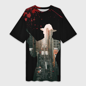 Платье-футболка 3D с принтом Гангстер 3 в Екатеринбурге,  |  | автомат | банда | бандит | гангстер | детектив | игра | клан | криминал | кровь | мафиози | мафия | нуар | оружие | потерялся | сопрано | чикаго