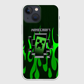 Чехол для iPhone 13 mini с принтом Minecraft в Екатеринбурге,  |  | craft | creeper | dungeon | dungeons | earth | game | logo | mine | minecraft | mobile | online | дунгеонс | земля | зомби | игра | крипер | лого | майкрафт | майнкрафт | мобайл | онлайн | подземелье | подземелья