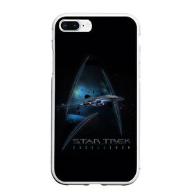 Чехол для iPhone 7Plus/8 Plus матовый с принтом Star Trek в Екатеринбурге, Силикон | Область печати: задняя сторона чехла, без боковых панелей | captain | chekov | chris | discovery | enterprise | khan | kirk | ncc | pine | spock | star | trek | джеймс | дискавери | звездный путь | капитан | кирк | спок | стартрек