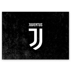 Поздравительная открытка с принтом JUVENTUS / ЮВЕНТУС в Екатеринбурге, 100% бумага | плотность бумаги 280 г/м2, матовая, на обратной стороне линовка и место для марки
 | 