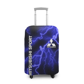 Чехол для чемодана 3D с принтом MITSUBISHI в Екатеринбурге, 86% полиэфир, 14% спандекс | двустороннее нанесение принта, прорези для ручек и колес | mitsubishi | авто | автомобиль | лого | логотип | митсубиси | митсубиши | молния | текстура