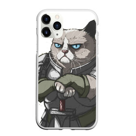 Чехол для iPhone 11 Pro Max матовый с принтом Grumpy Cat в Екатеринбурге, Силикон |  | grumpy cat | грустный кот | доспехи | кот | кот в доспехах | кот воин | кот рыцарь | суровый кот