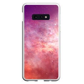 Чехол для Samsung S10E с принтом Космическое небо в Екатеринбурге, Силикон | Область печати: задняя сторона чехла, без боковых панелей | арт | желтый | звёзды | космос | облако | оранжевый | розовый | сияние | туманность | фиолетовый | яркие цвета