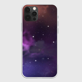 Чехол для iPhone 12 Pro с принтом Космические туманности в Екатеринбурге, силикон | область печати: задняя сторона чехла, без боковых панелей | арт | звёзды | космос | красный | облако | оранжевый | розовый | синий | сияние | темный | туманность | фиолетовый | черный | яркие цвета