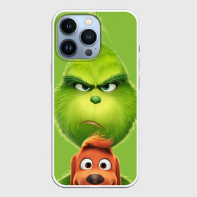 Чехол для iPhone 13 Pro с принтом Гринч в Екатеринбурге,  |  | Тематика изображения на принте: grinch | гринч | монстр | персонаж | собачка | чудище
