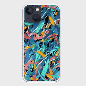 Чехол для iPhone 13 mini с принтом Яркие краски в Екатеринбурге,  |  | brushstroke | lines | paint | живопись | импрессионизм | краски | линии | мазки | потерялся | экспрессионизм