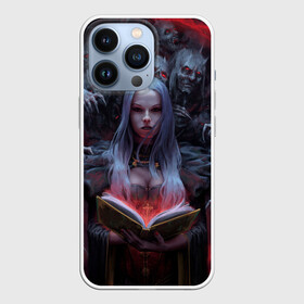 Чехол для iPhone 13 Pro с принтом Demonic book в Екатеринбурге,  |  | Тематика изображения на принте: book | deads | demon | demoness | demonic | demonical | demons | devil | the demon book | witch | ведьма | демон | демоница | демонический | демоны | дьявол | дьяволица | книга | колдунья | мертвецы | череп