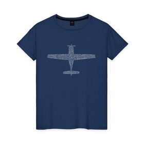 Женская футболка хлопок с принтом Cirrus - авиационный алфавит в Екатеринбурге, 100% хлопок | прямой крой, круглый вырез горловины, длина до линии бедер, слегка спущенное плечо | авиация | самолет | цирус