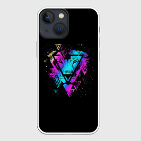 Чехол для iPhone 13 mini с принтом Lion Neon в Екатеринбурге,  |  | lion | lion art | neon | rgb | звездный лев | лев | лев арт | неон | неоновый