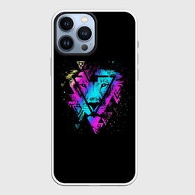 Чехол для iPhone 13 Pro Max с принтом Lion Neon в Екатеринбурге,  |  | lion | lion art | neon | rgb | звездный лев | лев | лев арт | неон | неоновый