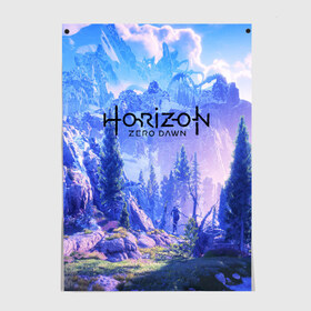 Постер с принтом Horizon Zero Dawn в Екатеринбурге, 100% бумага
 | бумага, плотность 150 мг. Матовая, но за счет высокого коэффициента гладкости имеет небольшой блеск и дает на свету блики, но в отличии от глянцевой бумаги не покрыта лаком | aloy | antasy girl | art | artwork | digital art | fantasy | horizon | horizon: zero dawn | landscape | tallneck | warrior fantasy | weapon | zero dawn