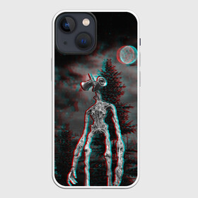 Чехол для iPhone 13 mini с принтом Siren Head Horror в Екатеринбурге,  |  | Тематика изображения на принте: glitch | glitch siren head | rgb | siren head | sirena | глитч | глич | ретро | сирейноголовый | сирена | сиреноголовый