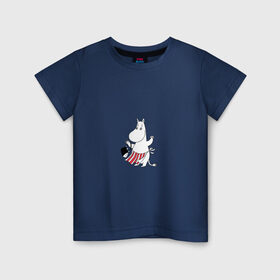 Детская футболка хлопок с принтом Муми-мама в Екатеринбурге, 100% хлопок | круглый вырез горловины, полуприлегающий силуэт, длина до линии бедер | moomins | муми мама | муми тролли