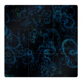Магнитный плакат 3Х3 с принтом Фигуры из дыма в Екатеринбурге, Полимерный материал с магнитным слоем | 9 деталей размером 9*9 см | абстракция | дым | линии | переход | силуэты | старнный | темный | фигуры