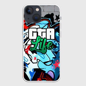 Чехол для iPhone 13 mini с принтом GTA LIFE в Екатеринбурге,  |  | grand theft auto 2 | grand theft auto 3 | grand theft auto v | grand theft auto: san andreas | grand theft auto: vice city | gta 1 | gta 2 | gta 3 | gta 4 | gta 5 | gta online | gta v | город | игры