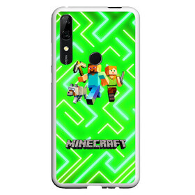 Чехол для Honor P Smart Z с принтом Майнкрафт Minecraft в Екатеринбурге, Силикон | Область печати: задняя сторона чехла, без боковых панелей | alex | creeper | dungeons | minecraft | piggy | steve | алекс | бой | гаст | герои | детские | зелень | зомби | крипер | логотипигры | майнкрафт | мобы | неоновый | песочница | пигги | пиксельный | подземелья | популярные