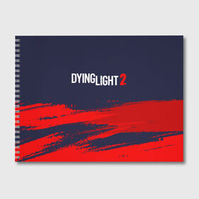 Альбом для рисования с принтом DYING LIGHT 2 ДАИНГ ЛАЙТ в Екатеринбурге, 100% бумага
 | матовая бумага, плотность 200 мг. | Тематика изображения на принте: dying | dying light 2 | dyinglight 2 | dyinglight2 | game | games | horror | light | survival | zombie | выживание | даинг | даинг лайт 2 | даинглайт 2 | даинглайт2 | зомби | игра | игры | лайт | лого | логотип | логотипы | свет | символ | символы