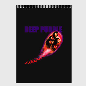 Скетчбук с принтом Deep Purple в Екатеринбурге, 100% бумага
 | 48 листов, плотность листов — 100 г/м2, плотность картонной обложки — 250 г/м2. Листы скреплены сверху удобной пружинной спиралью | album | deep | hard | metal | purple | rock | альбом | британия | группа | метал | рок | хард | хеви