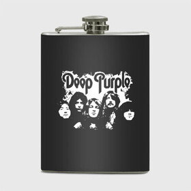 Фляга с принтом Deep Purple в Екатеринбурге, металлический корпус | емкость 0,22 л, размер 125 х 94 мм. Виниловая наклейка запечатывается полностью | Тематика изображения на принте: album | deep | hard | metal | purple | rock | альбом | британия | группа | метал | рок | хард | хеви